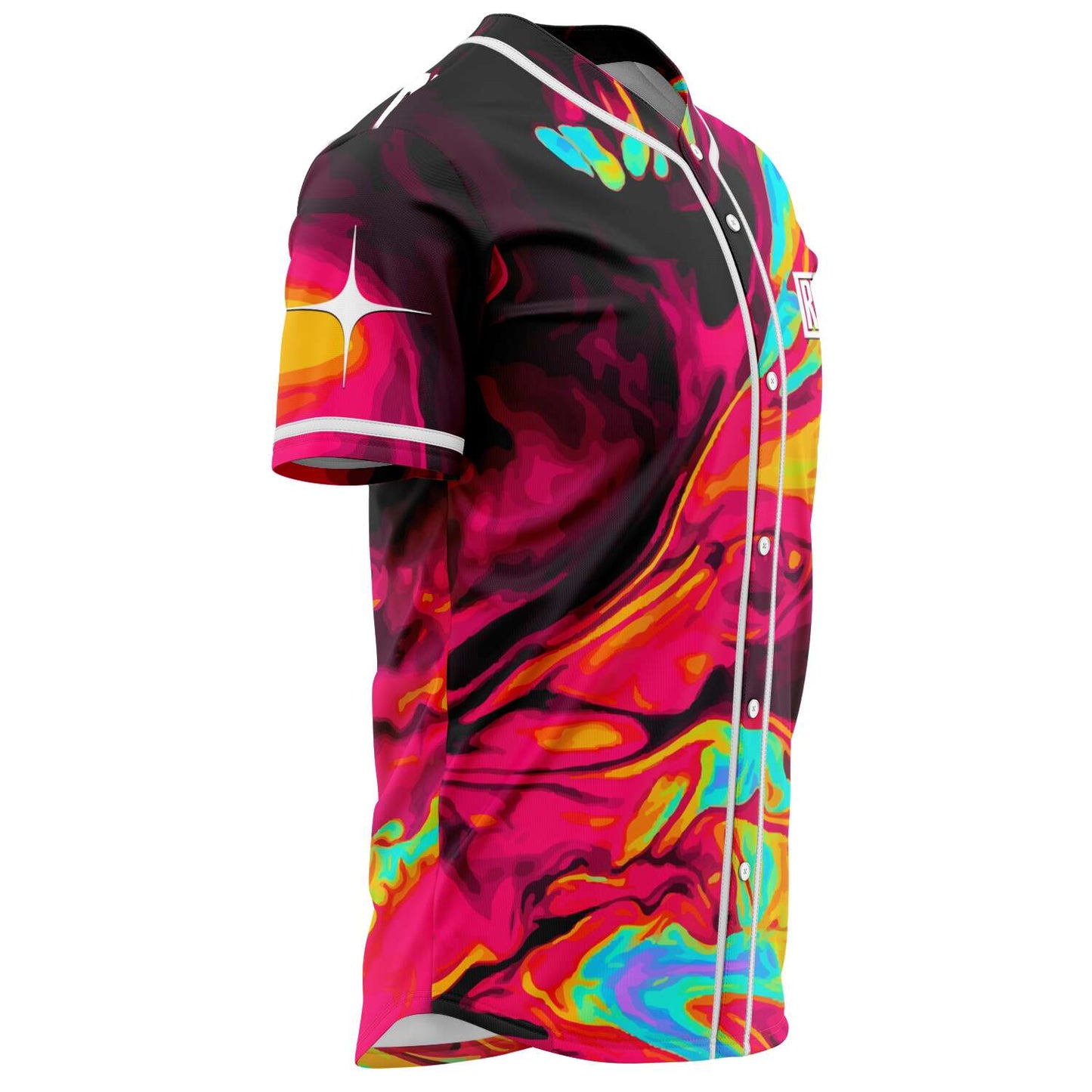 RL Grime Hot Pink Vivid Liquid Rave Baseball Jersey