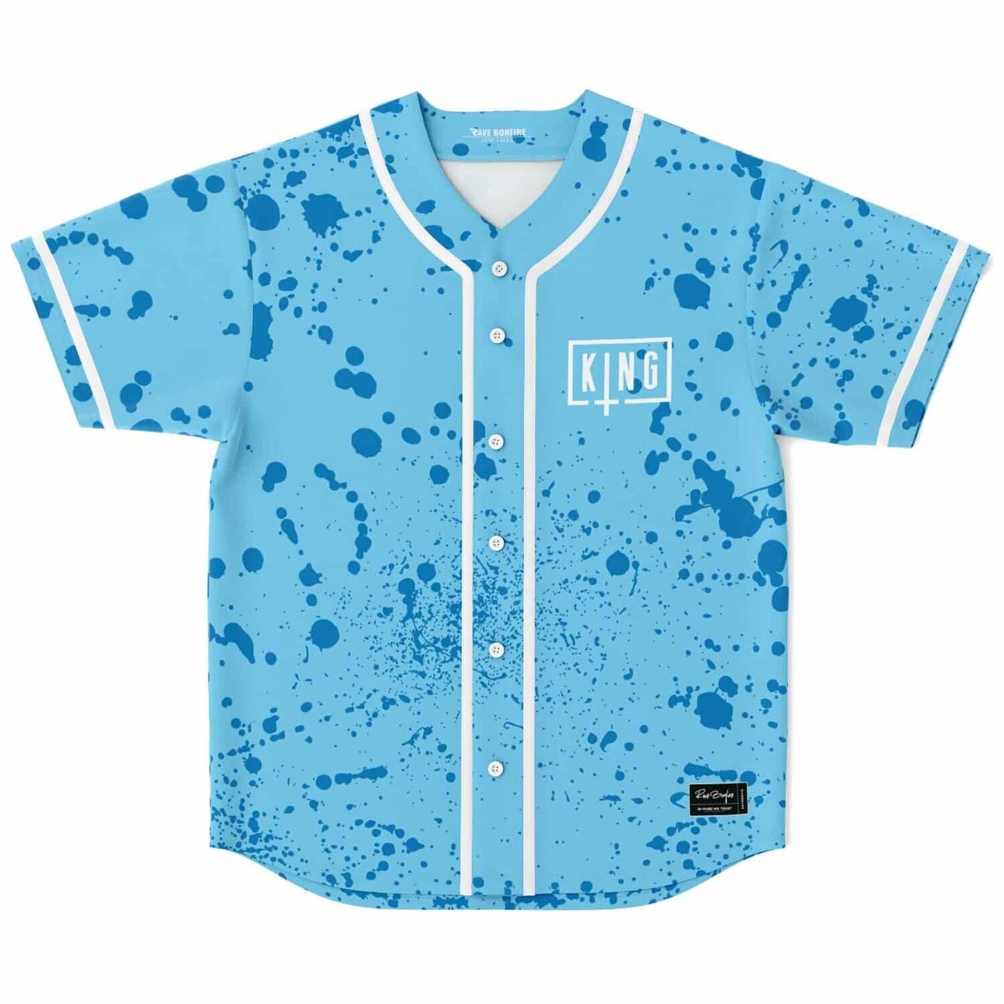 Light Sky Scattered Paint Rave Baseball Jersey