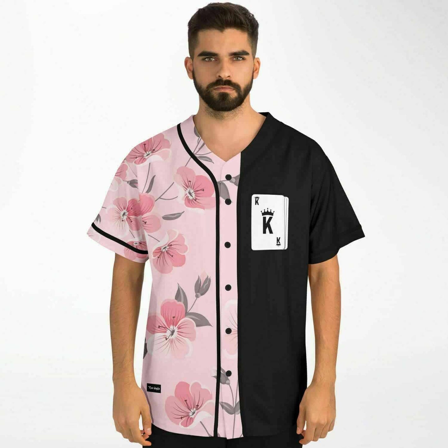 Soft Pink Half Rave Baseball Jersey