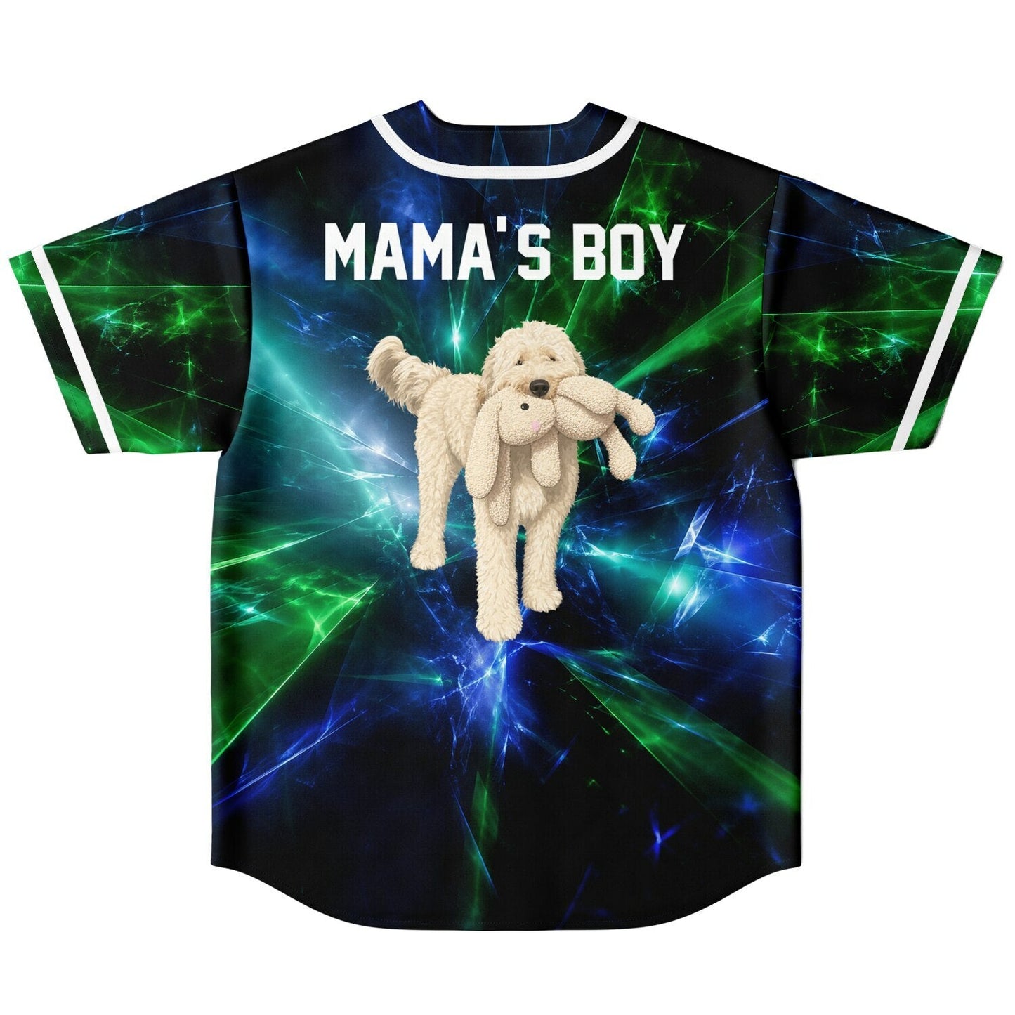 White Marble & Cosmic Blue Reversible Baseball Jersey