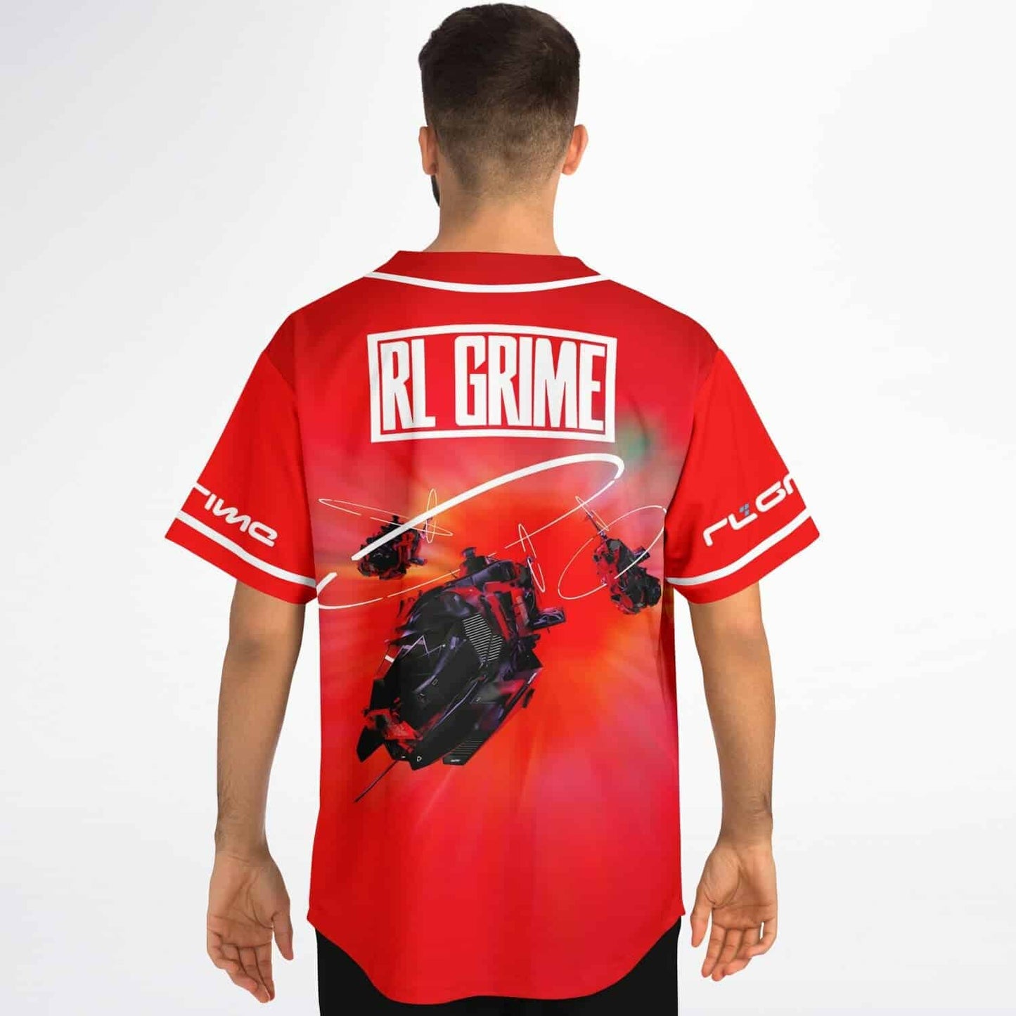 RL Grime Bright Red Exploding Rave Baseball Jersey