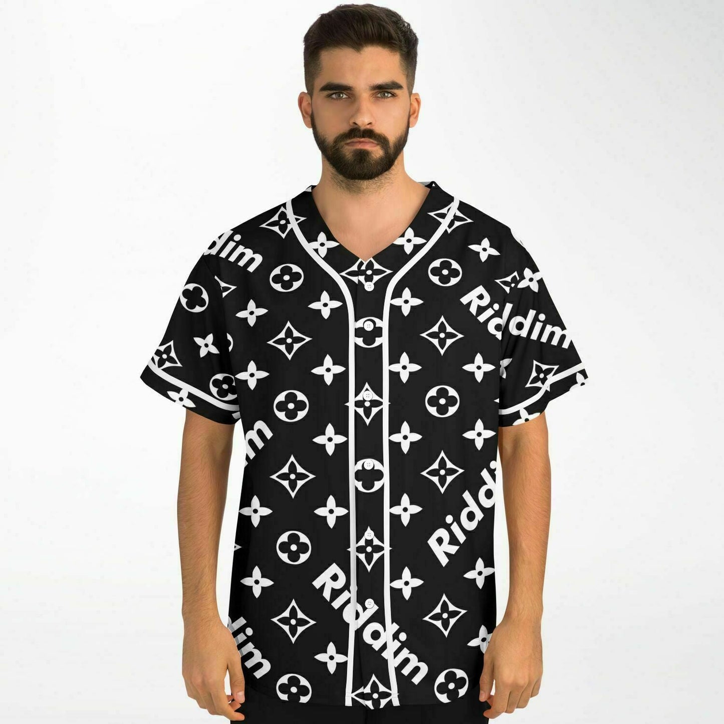 Black Louis Vuitton Rave Baseball Jersey