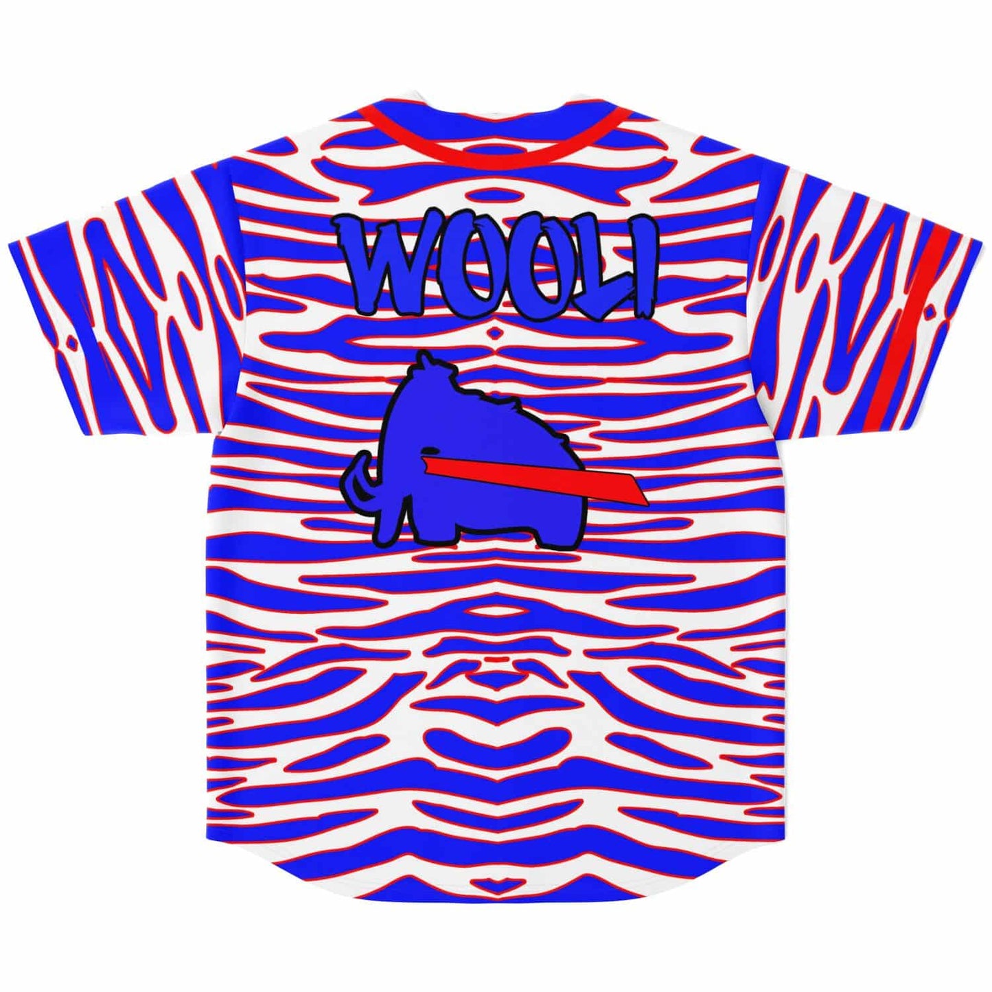 Wooli Royal Blue White Zebra Rave Baseball Jersey