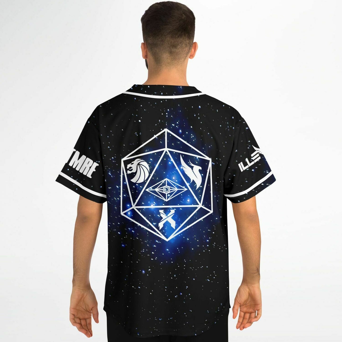 Black Deep Starry Galaxy Rave Baseball Jersey