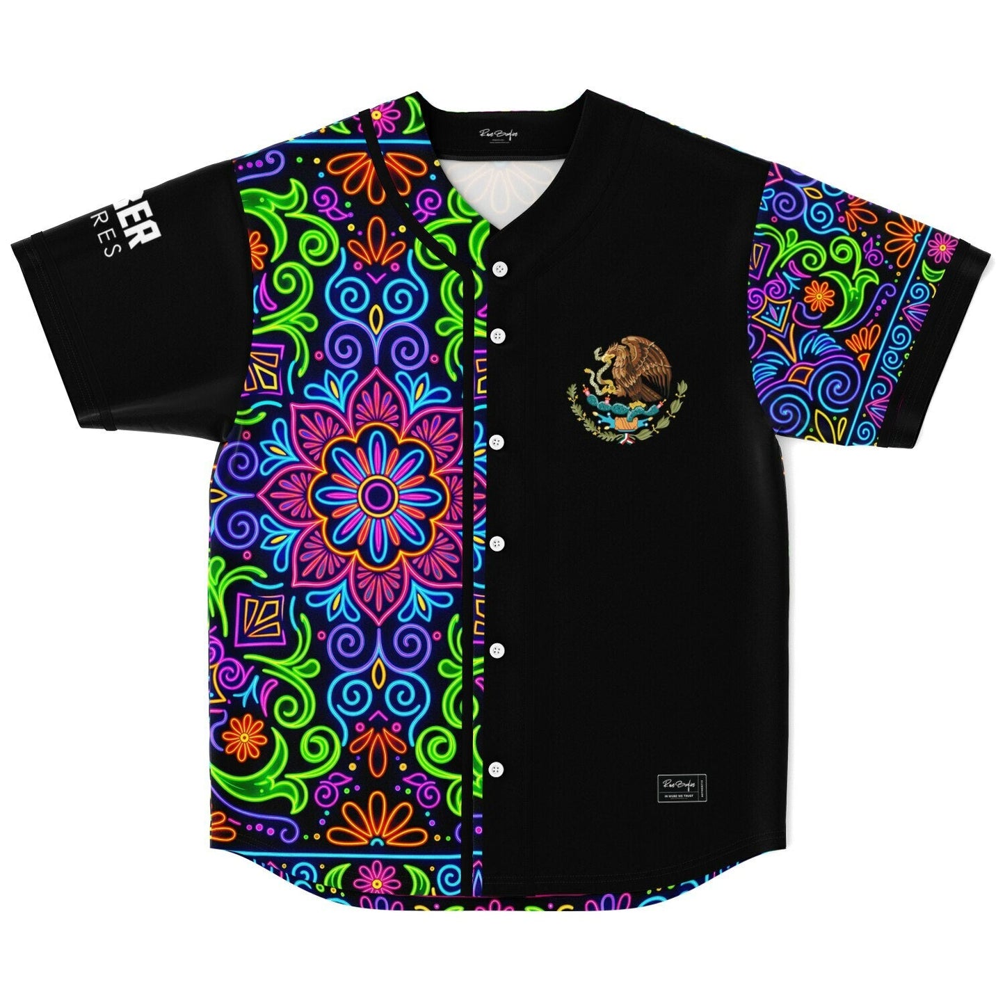 Black Neon Talavera Rave Baseball Jersey