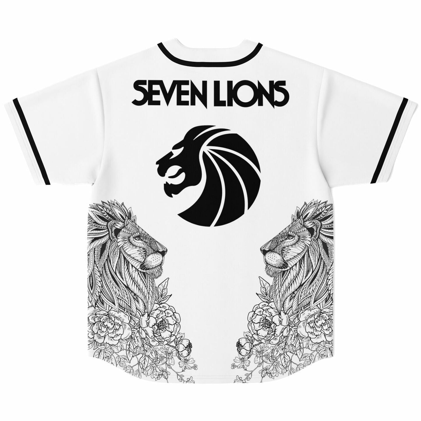 Seven Lions White Two Detailed Rave Baseball Jersey