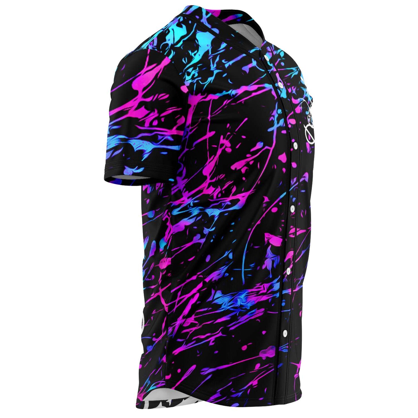 SVDDEN DEATH Black Paint Splatter Rave Baseball Jersey