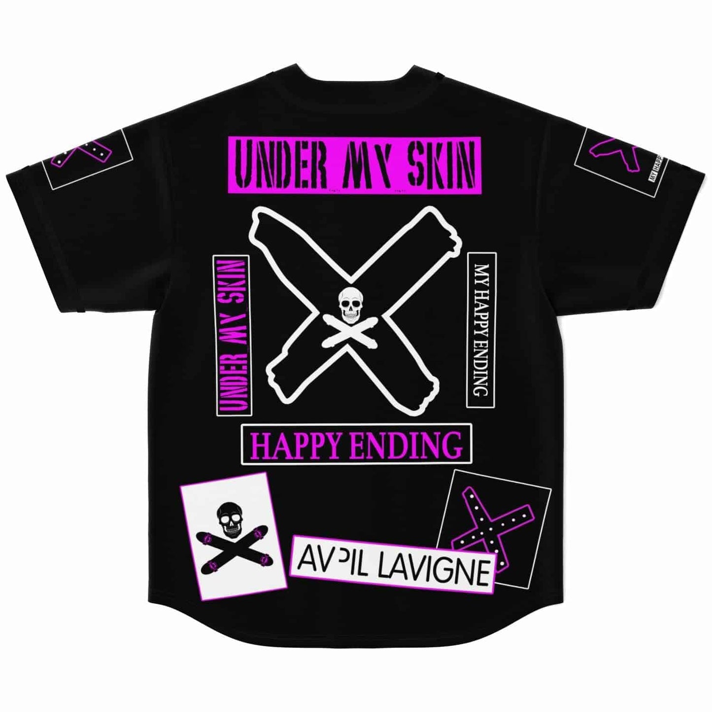 Avril Lavigne Black Hot Punk Collage Rave Baseball Jersey