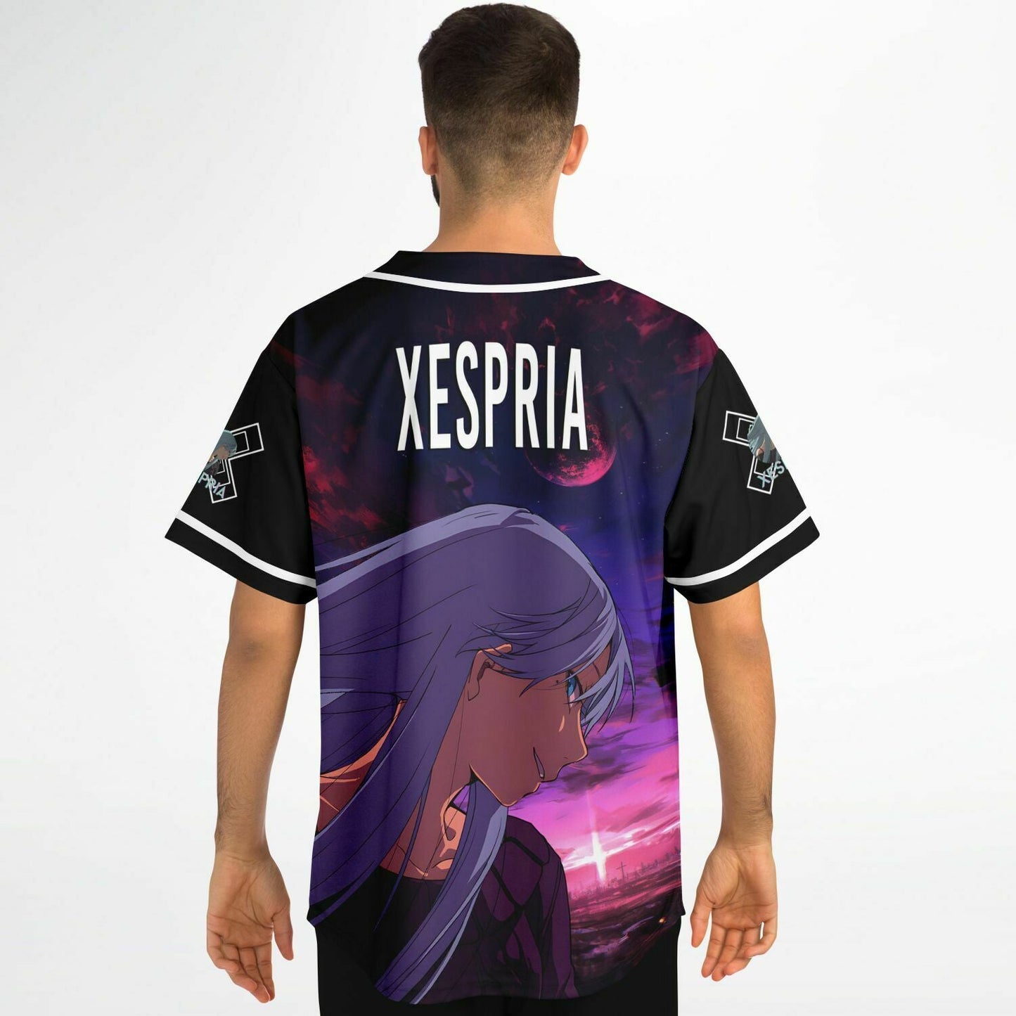 Xespria Purple Anime Dusk Rave Baseball Jersey