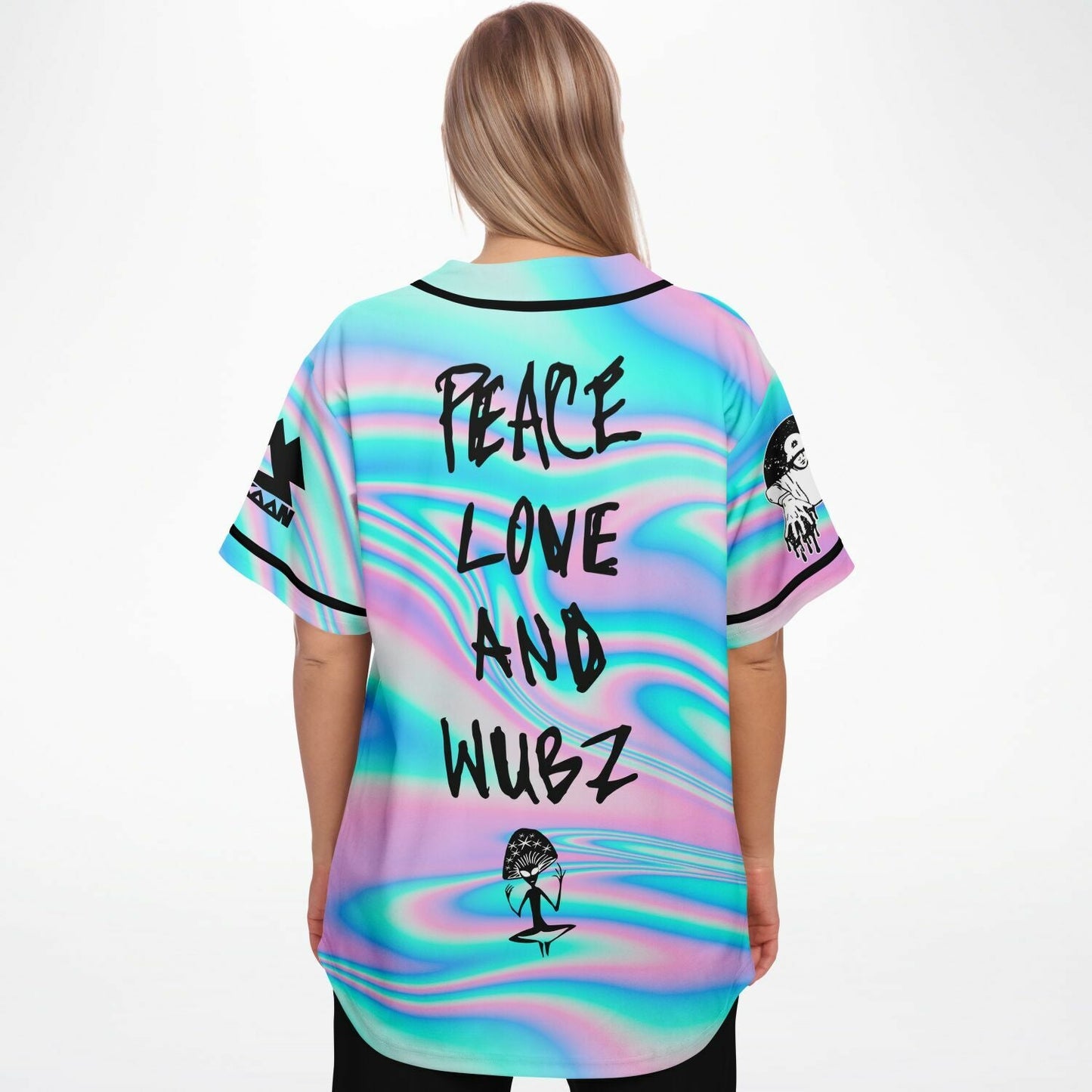 LSDREAM Pastel Holographic Rave Baseball Jersey