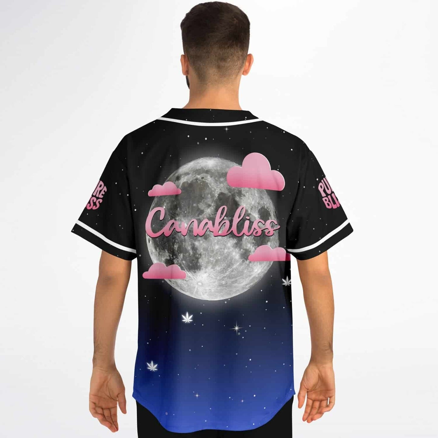 Black Blue Starry Night Rave Baseball Jersey
