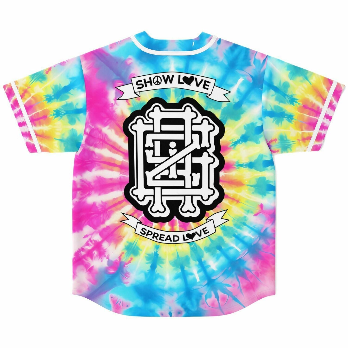 GRiZ Rainbow Tie Spiral Sunburst Rave Baseball Jersey