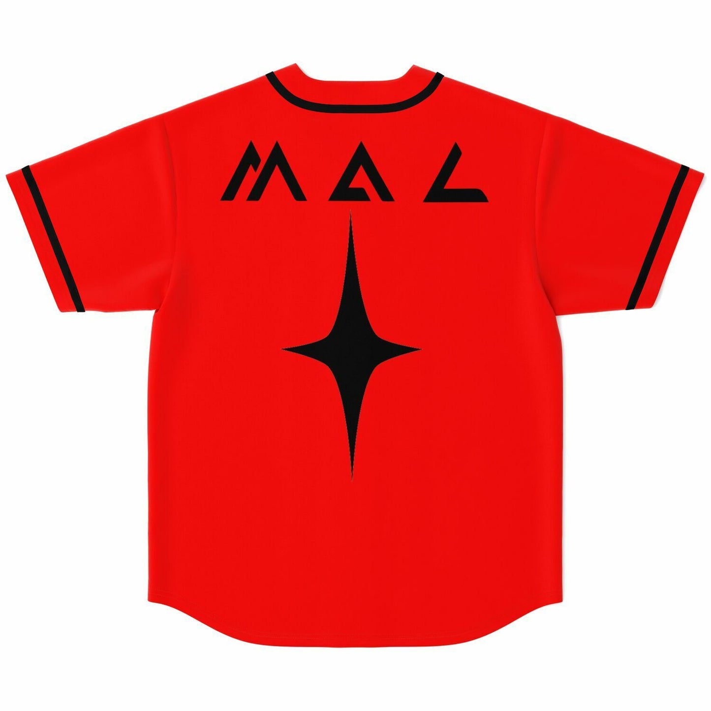 Bright Red Winged Emblem Rave Baseball Jersey