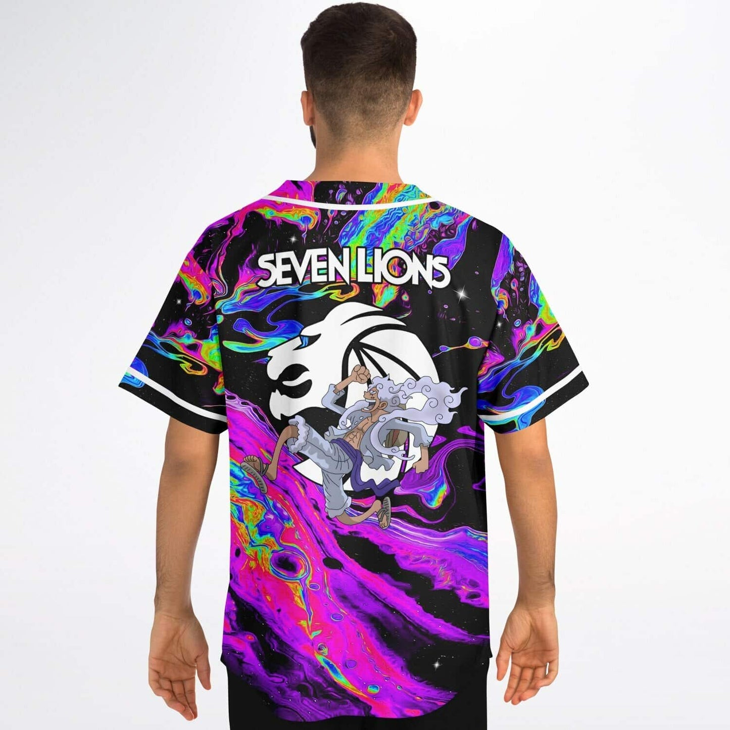 Seven Lions Black Psychedelic Liquid Rave Baseball Jersey