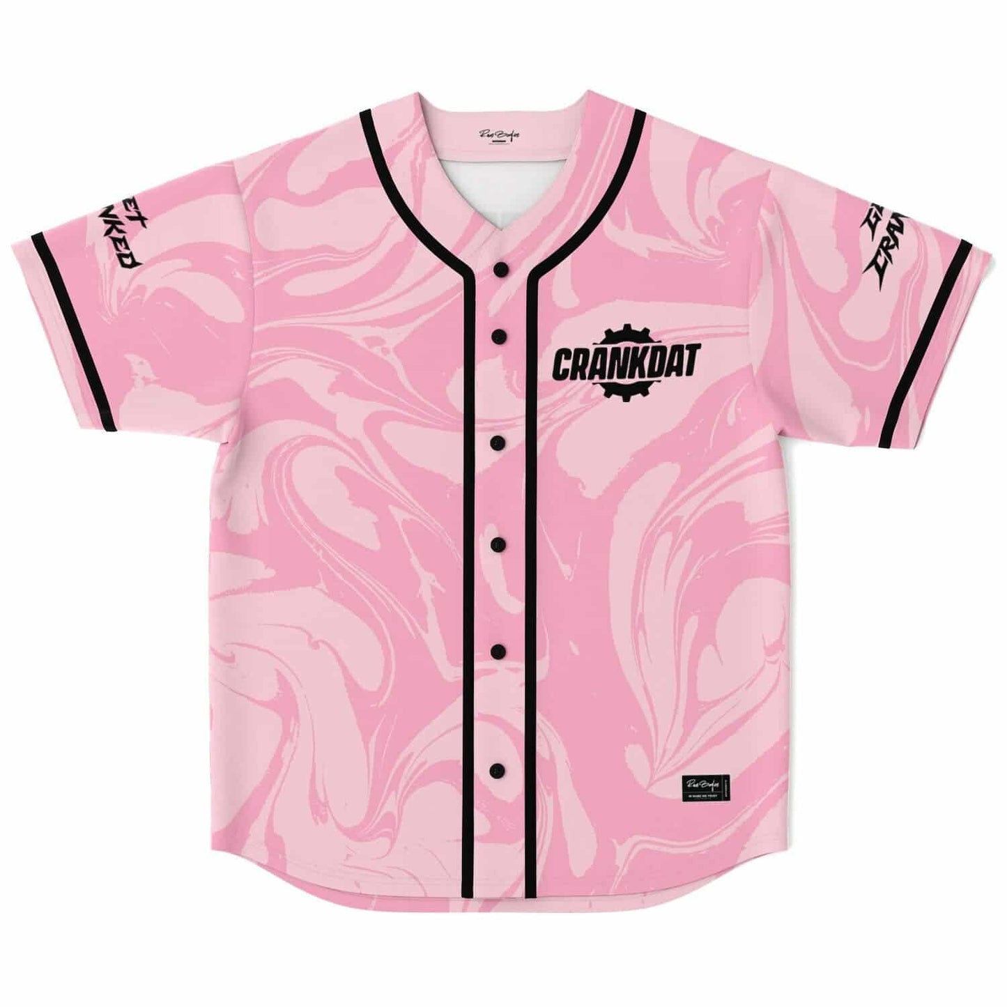 Crankdat Pink Light Liquid Marble Rave Baseball Jersey