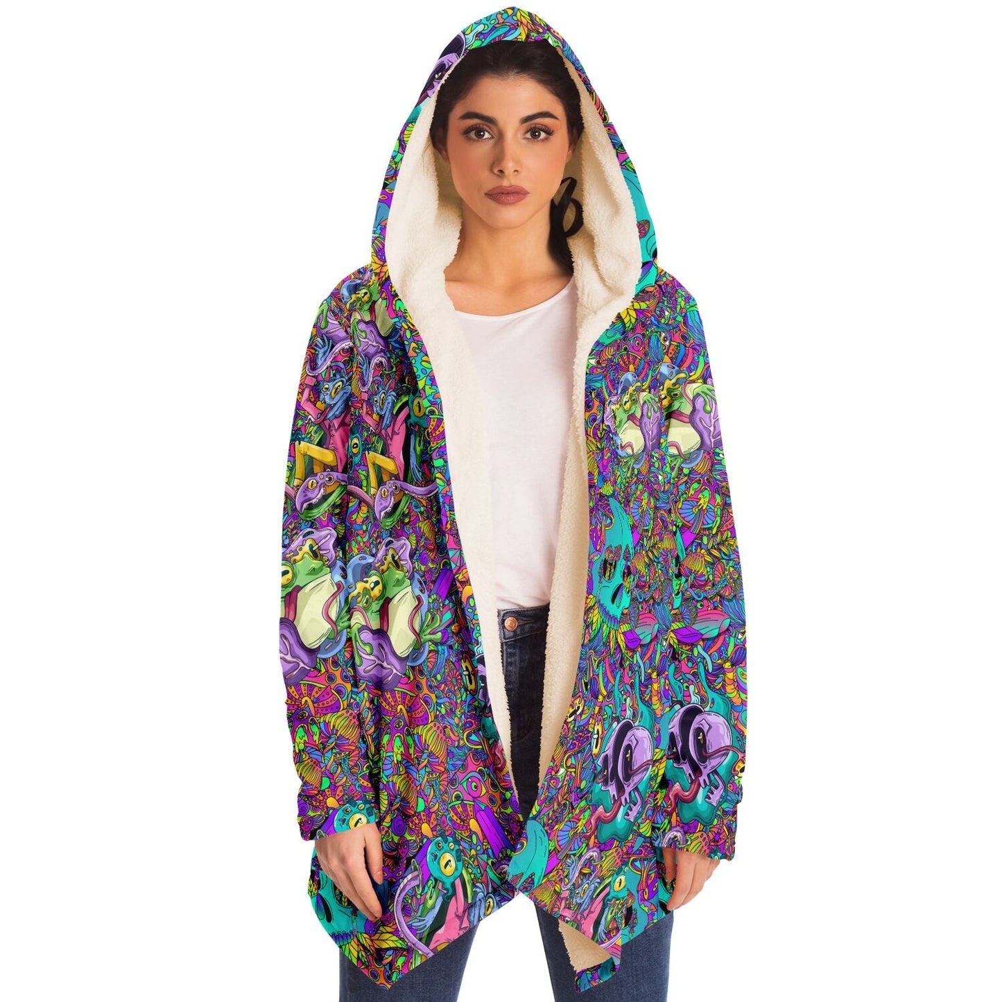 Rainbow Dense Collage Rave Cloak
