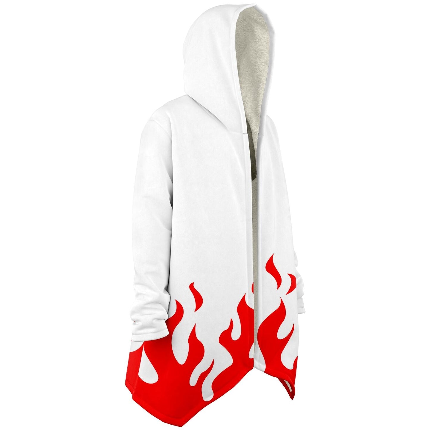 White Red Flames Rave Cloak
