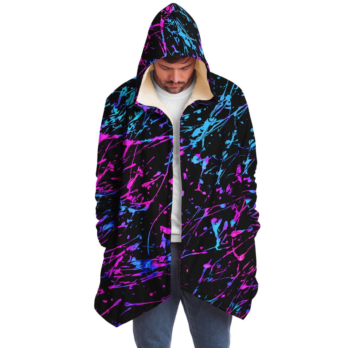 Black Splatter Rave Cloak