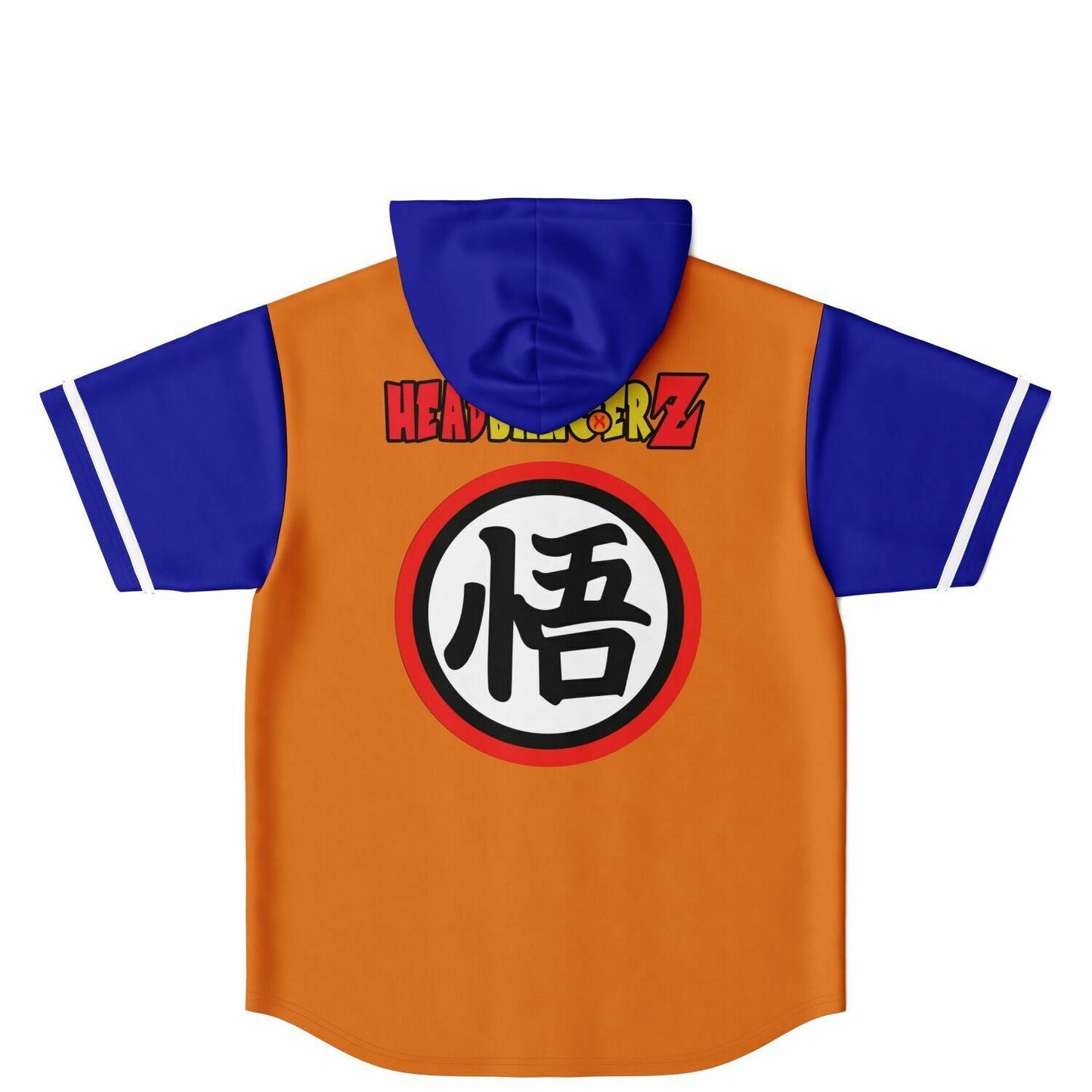 Orange Body Dragon Ball Rave Hooded Baseball Jersey