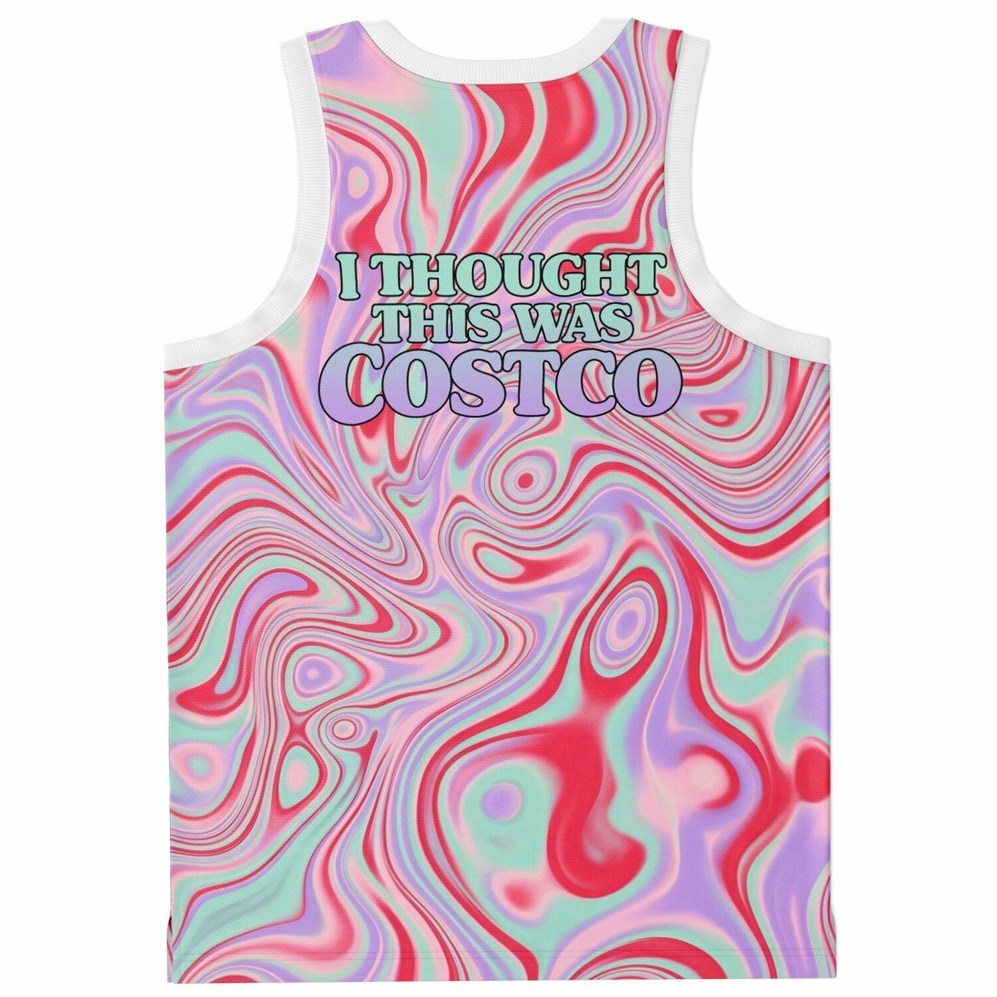 Pastel Pink Liquid Marbled Rave Basketball Jersey