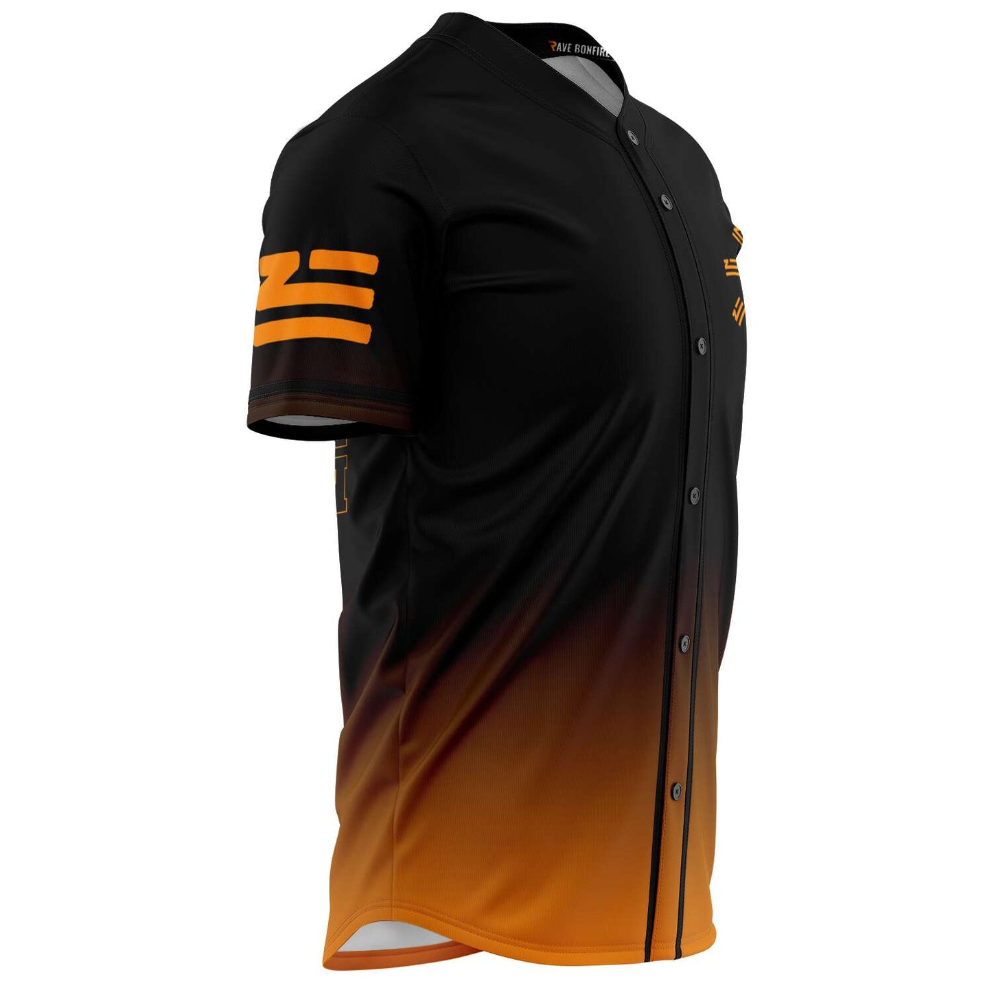 ZHU Black Orange Bagua Rave Baseball Jersey