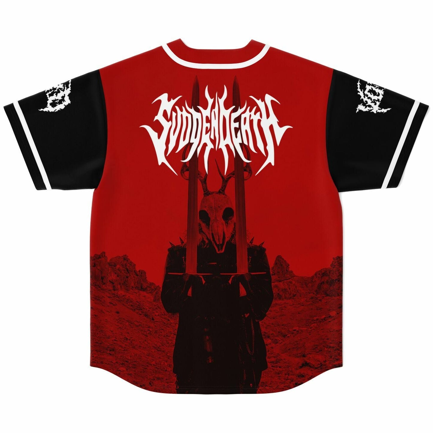 SVDDEN DEATH Black Horned Deer Rave Baseball Jersey