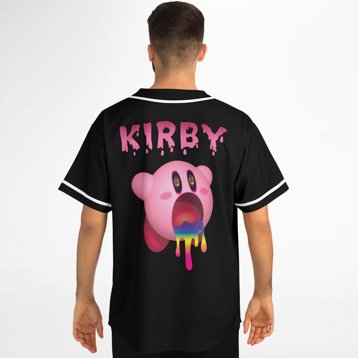 Black Kirby Character Rave Baseball Jersey