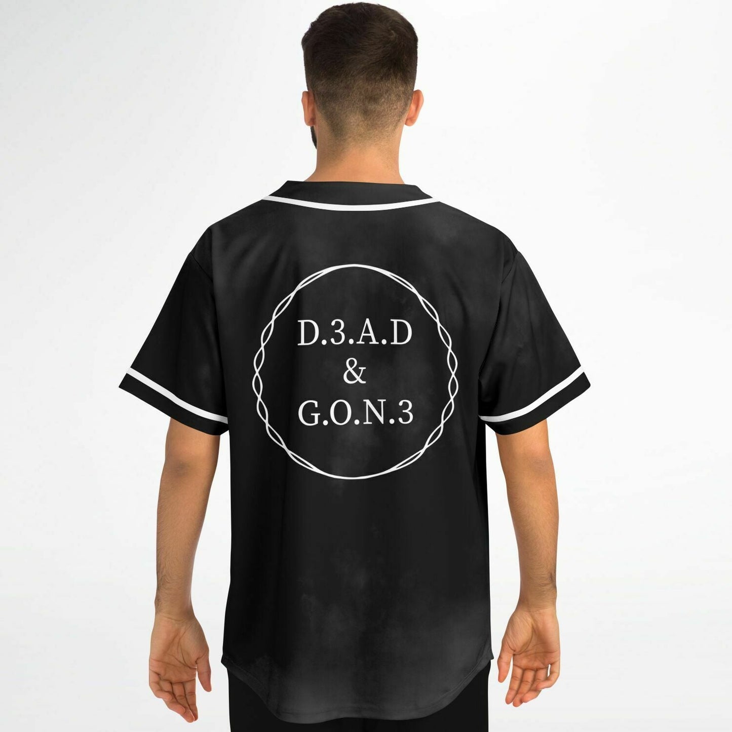 Black Human Skull Rave Baseball Jersey