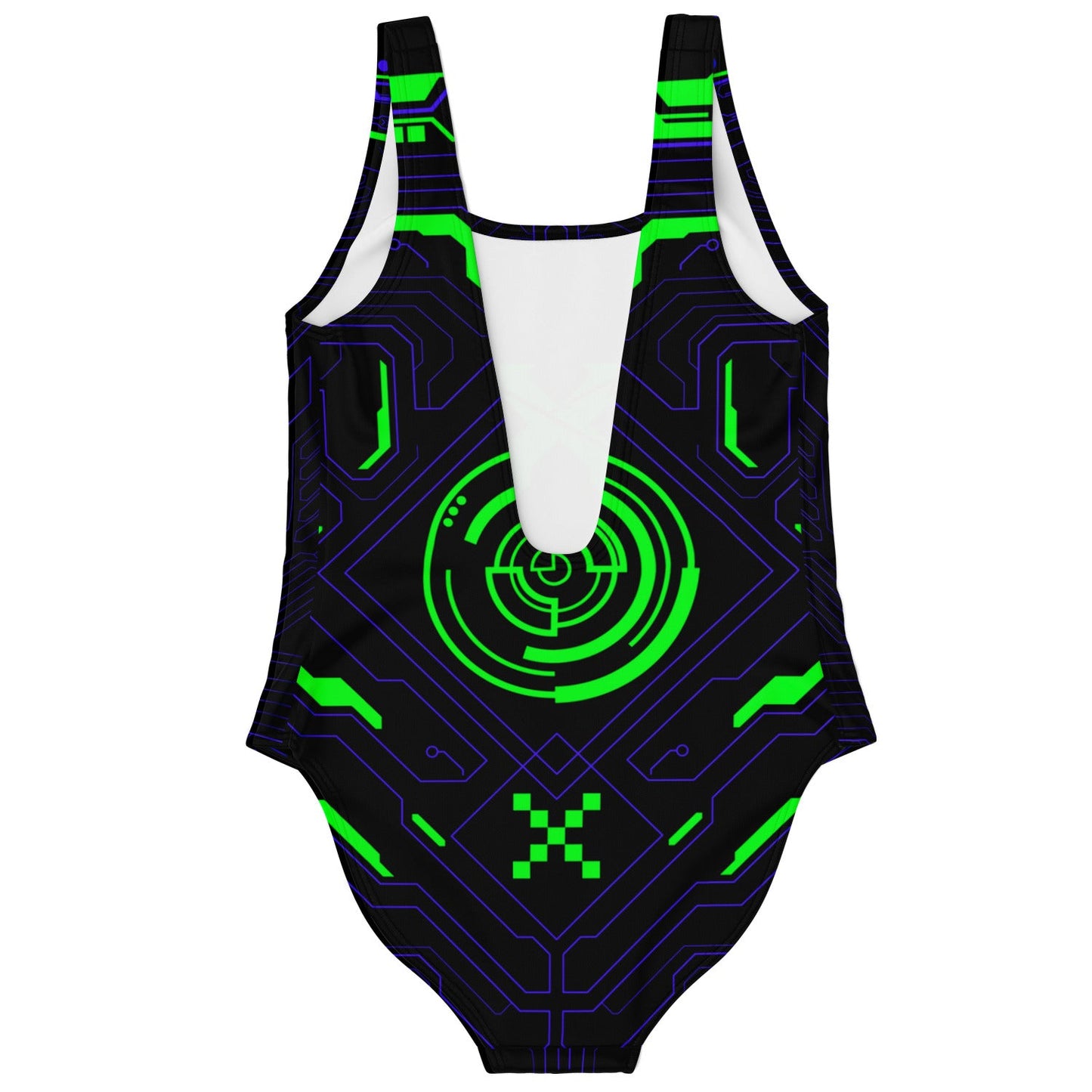 Excision Black Cyber Circuit Rave Swimsuit