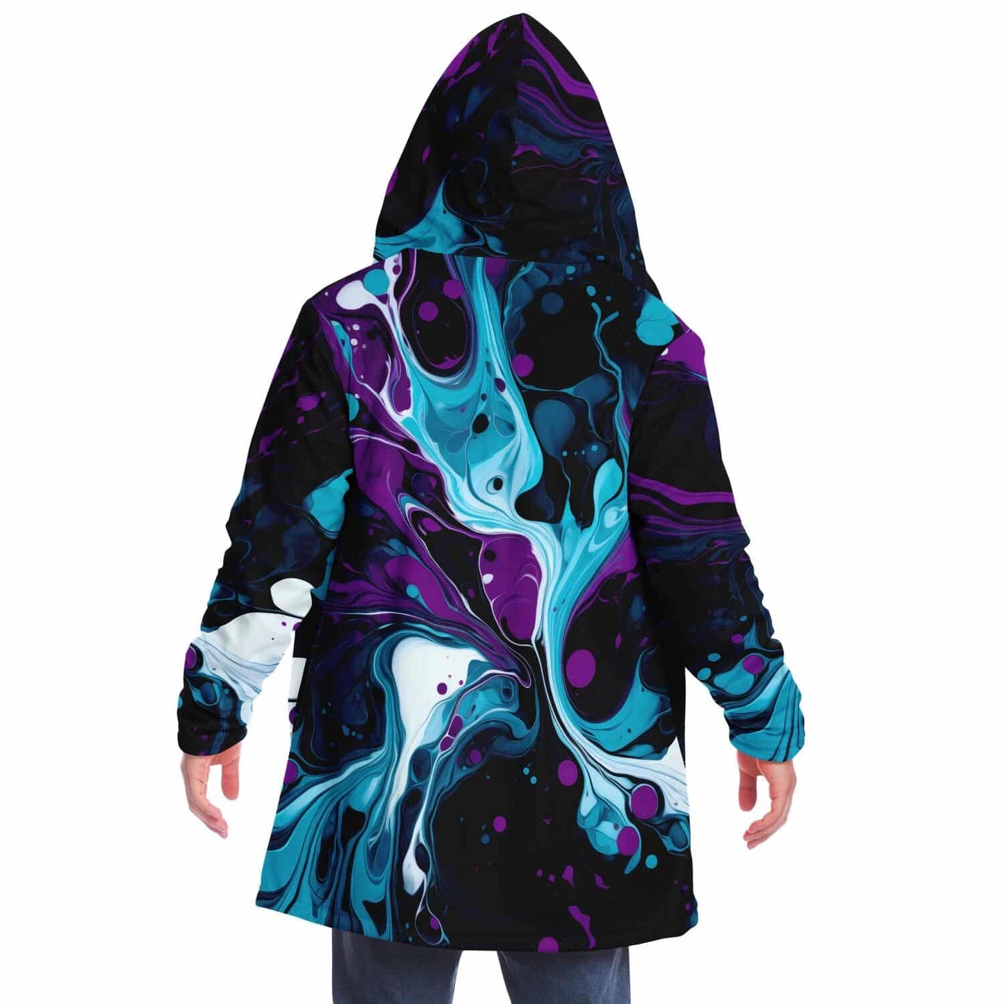 Purple Marbled Fluid Rave Cloak