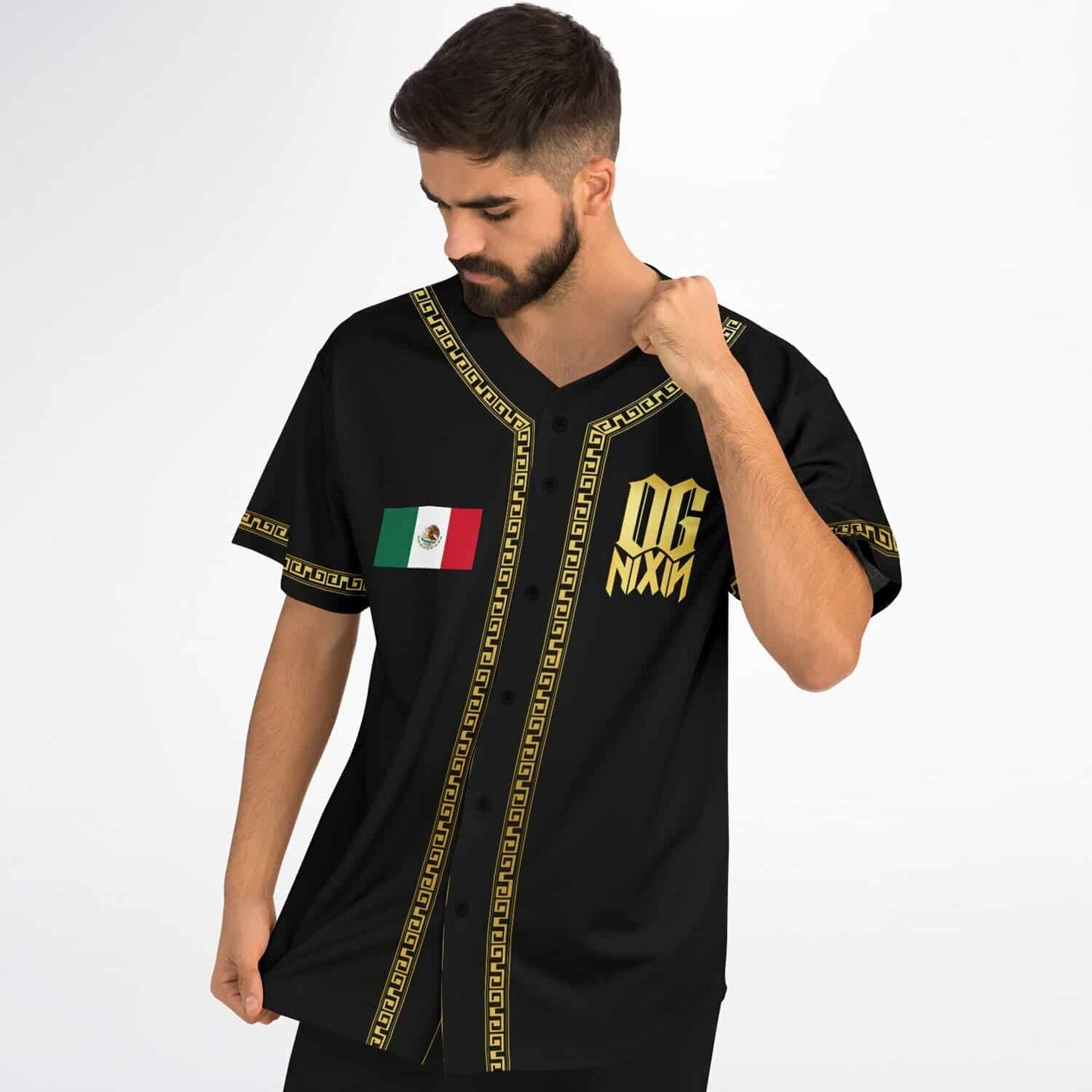 Black Aztec Rave Baseball Jersey