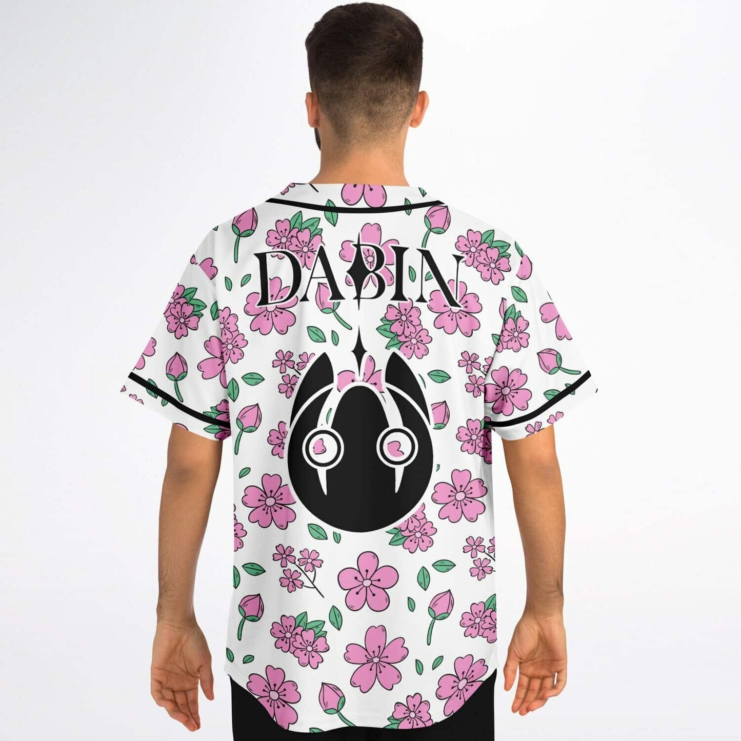 Dabin White Pink Sakura Rave Baseball Jersey
