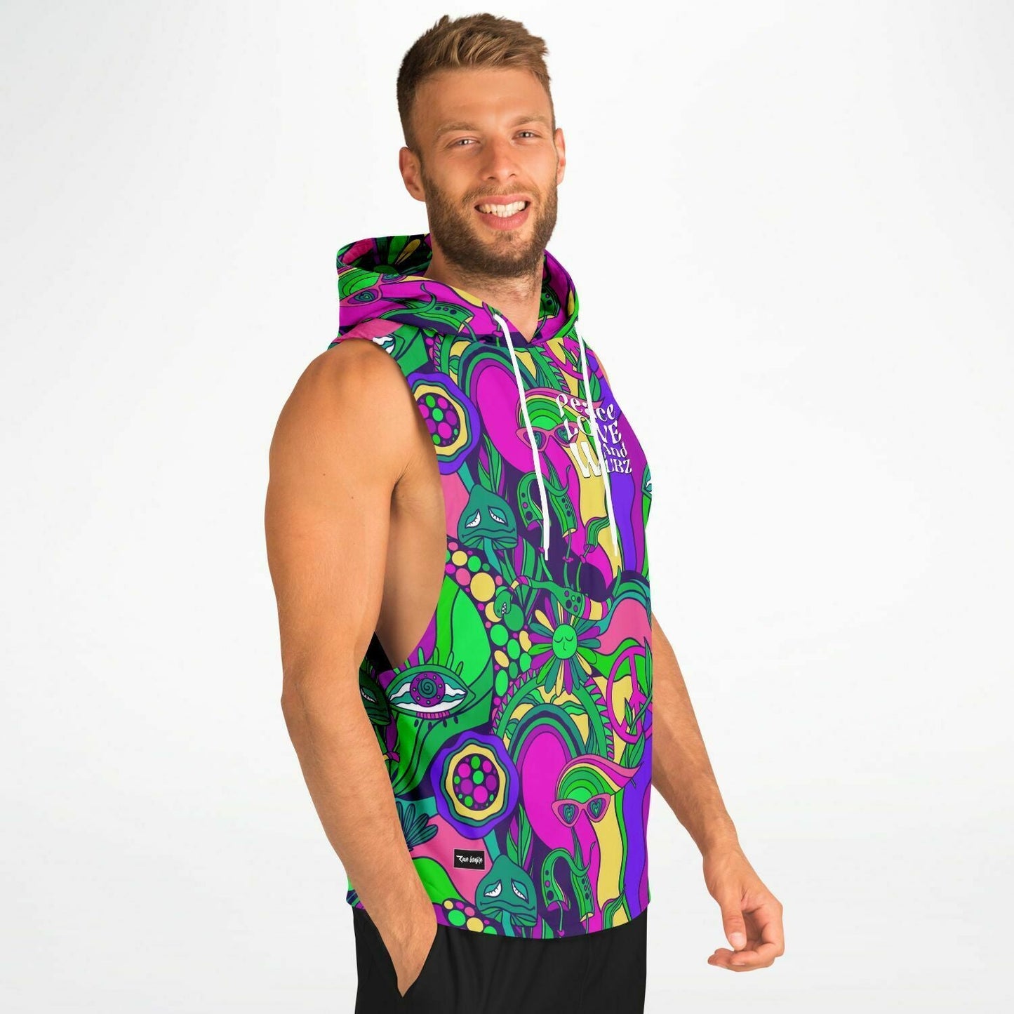 Peace love ands wubz Sleeveless hoodie