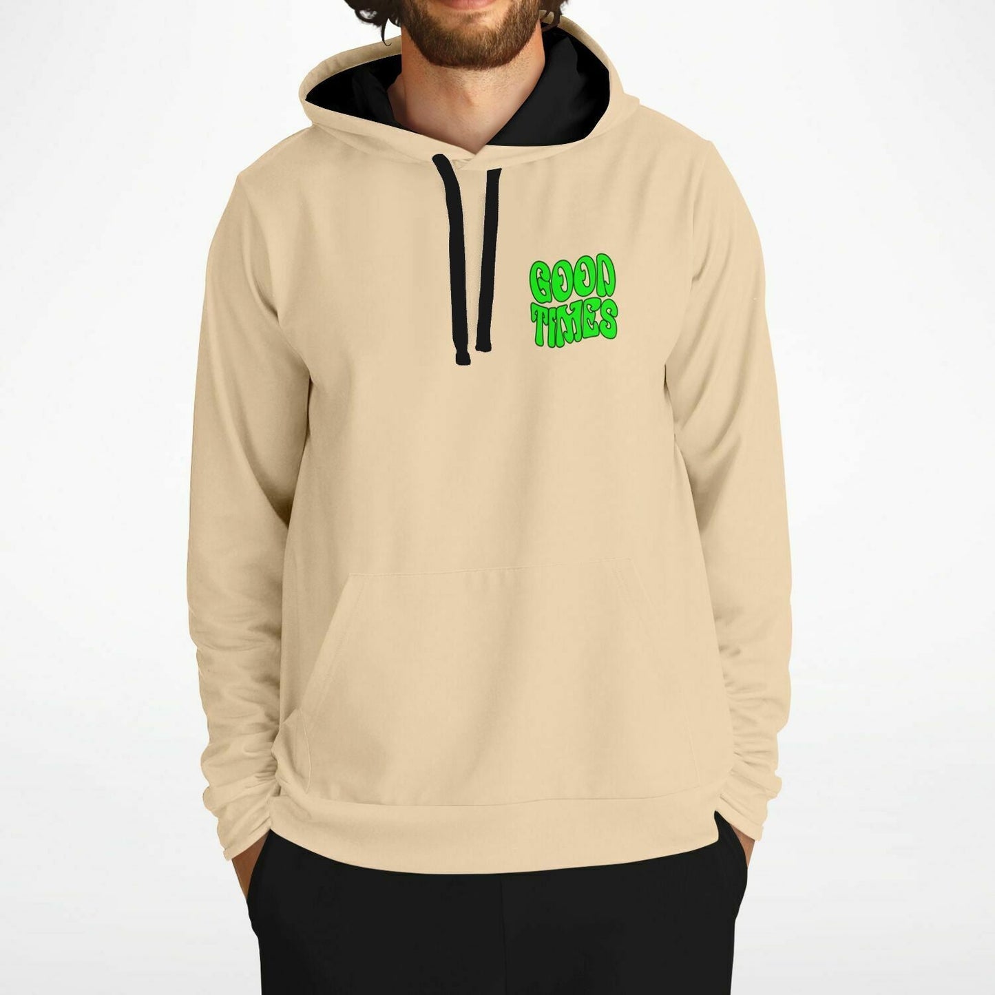 Good Times Cream Retro Rave Hoodie
