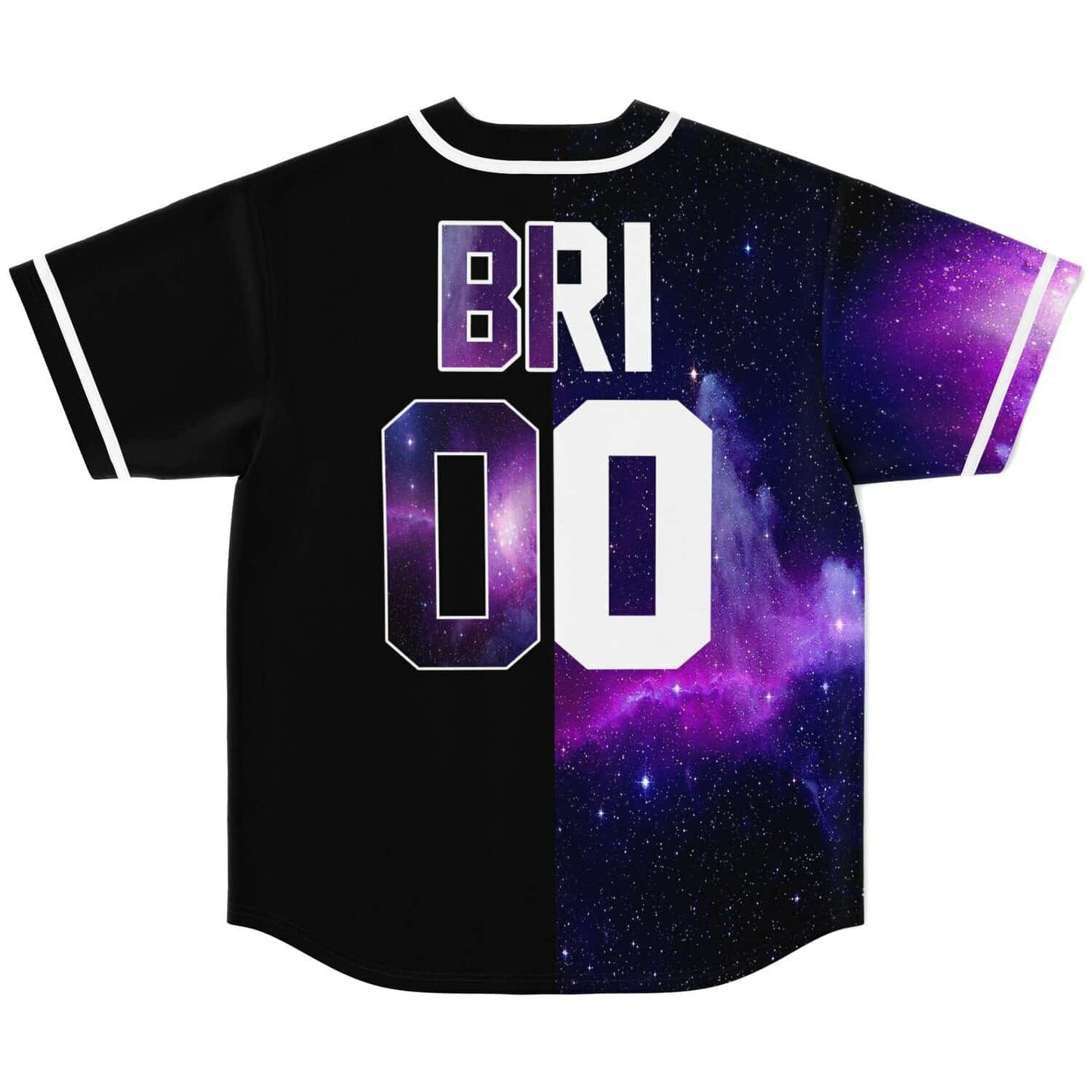 Excision Black Purple Split Panel Rave Baseball Jersey