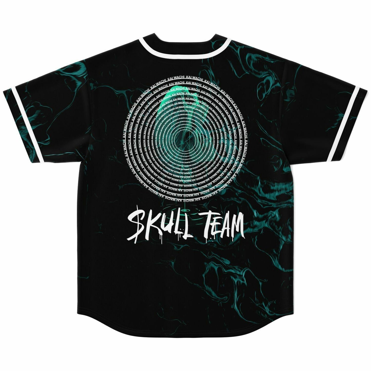 Kai Wachi Black Teal Glowing Rave Baseball Jersey