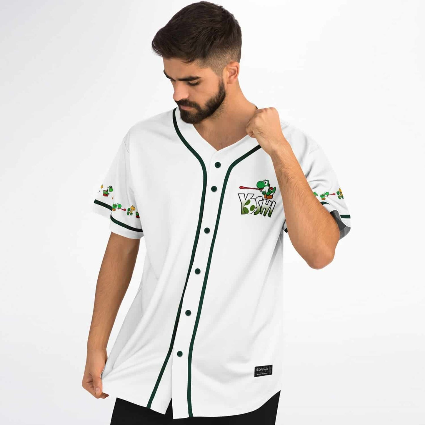 White Super Mario Rave Baseball Jersey