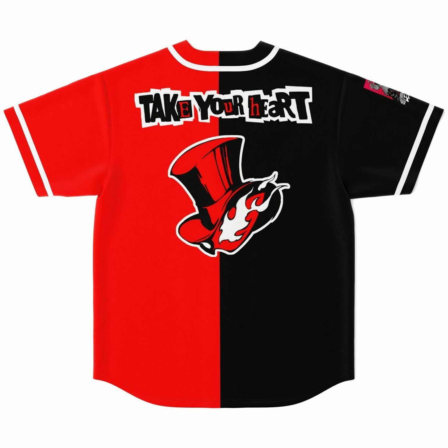 Split Red Persona 5 Rave Baseball Jersey