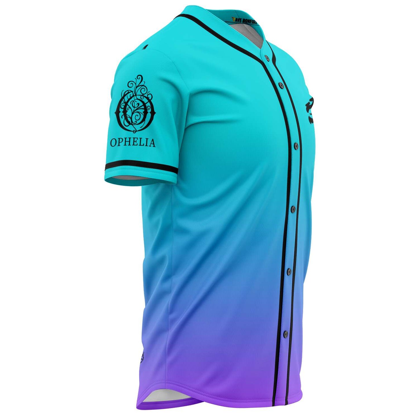 Seven Lions Teal Lion Head Rave Baseball Jersey
