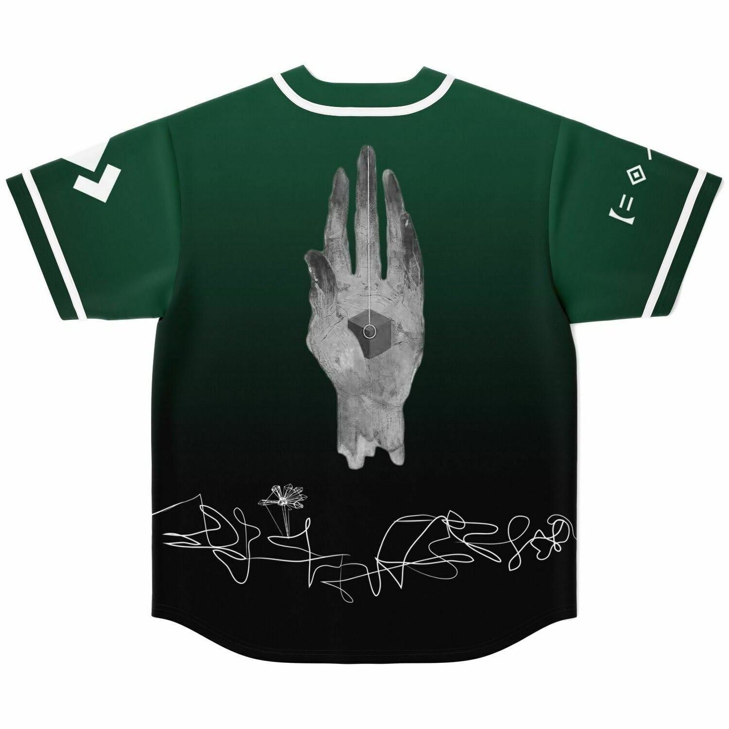 Porter Robinson Dark Green Handwritten Signature Rave Baseball Jersey