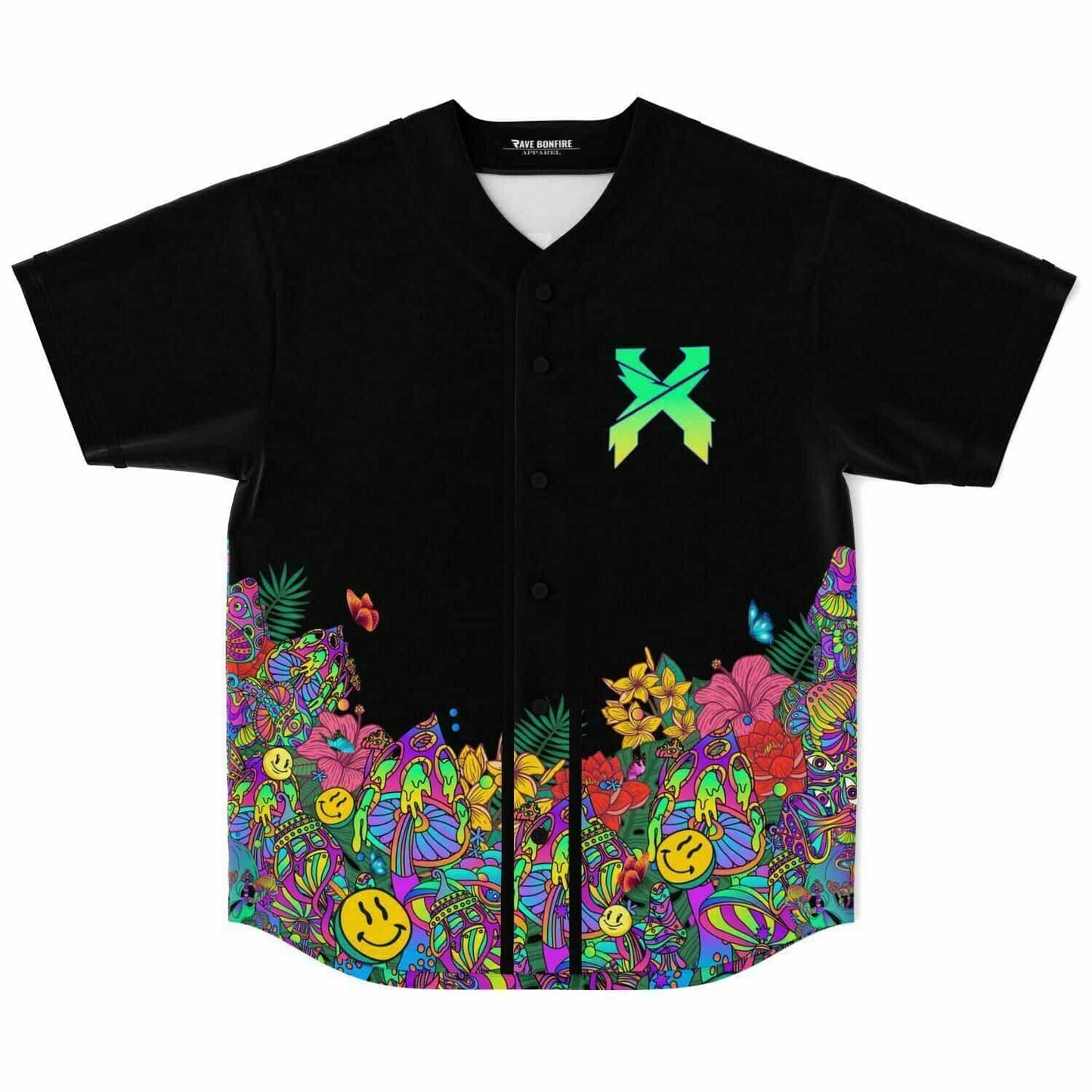 Excision Black Rave Baseball Jersey