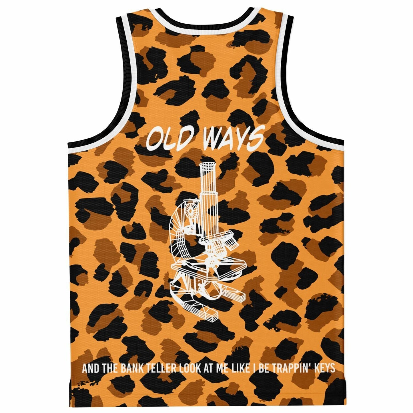 Orange Leopard Rave Basketball Jersey