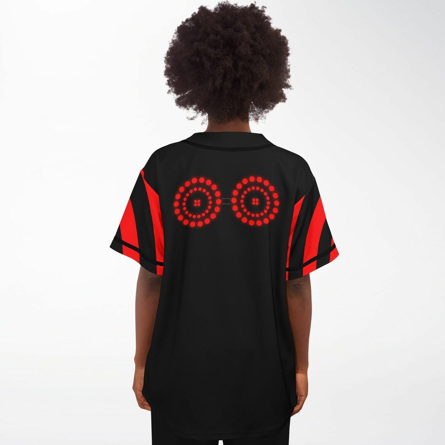 Rezz Black Red Hypnotic Concentric Rave Baseball Jersey