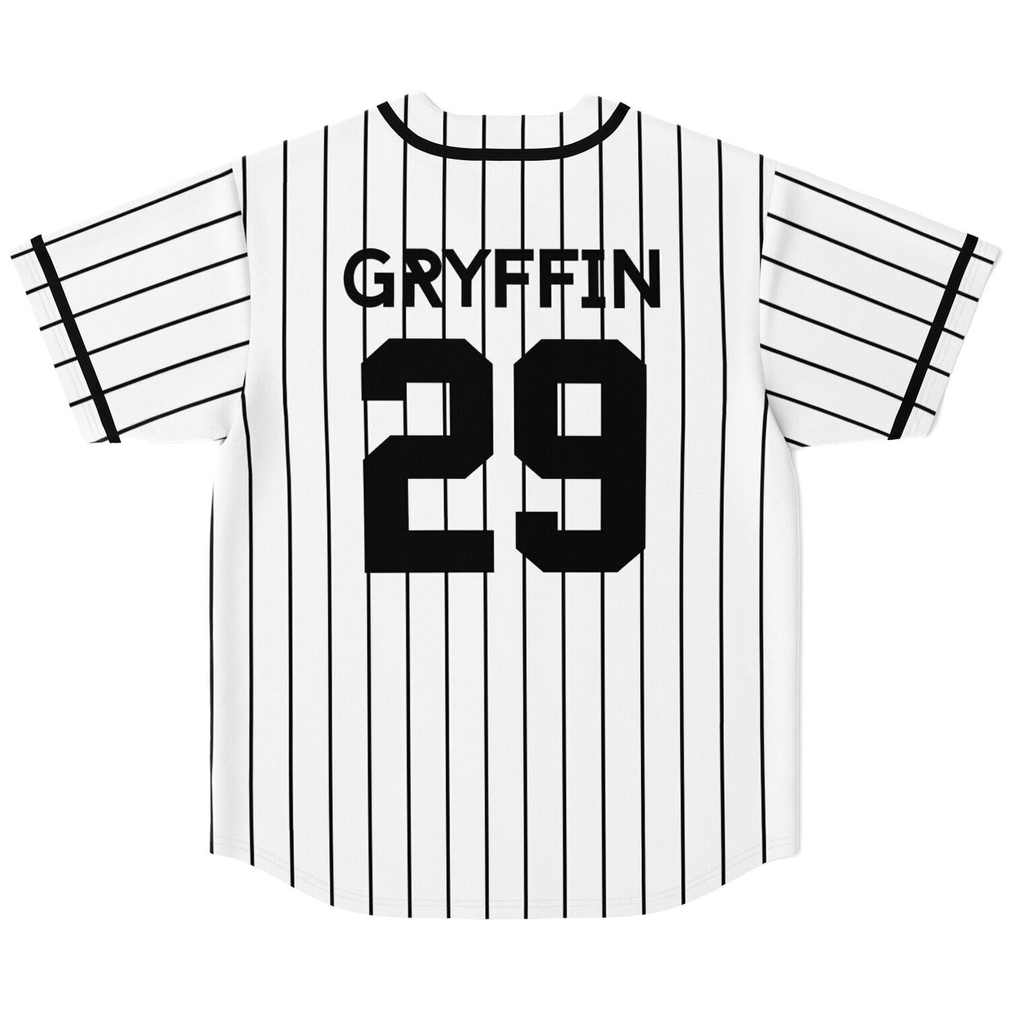 Gryffin White Classic Pinstripe Rave Baseball Jersey