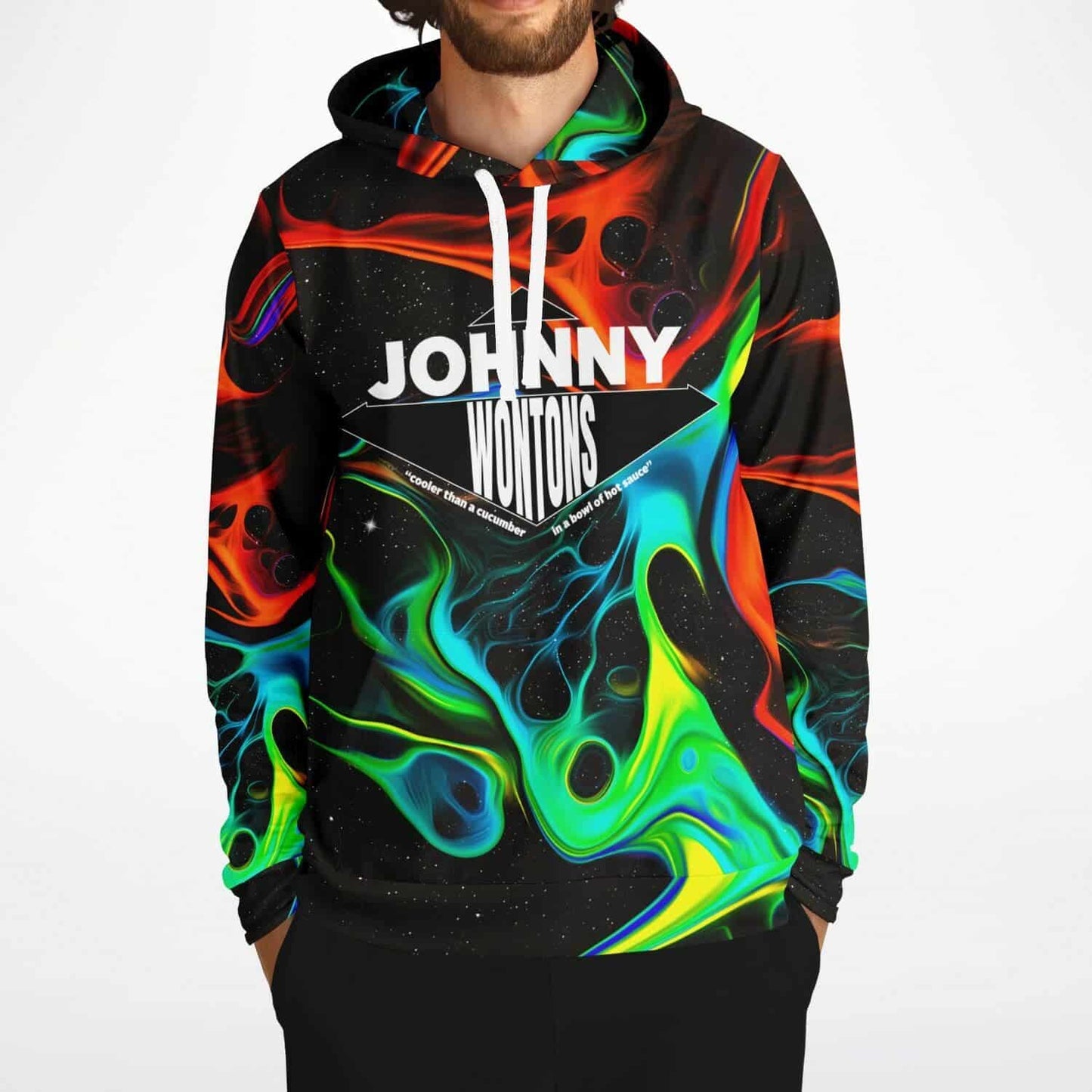 Neon Acid Trip Liquid Swirl Rave Hoodie