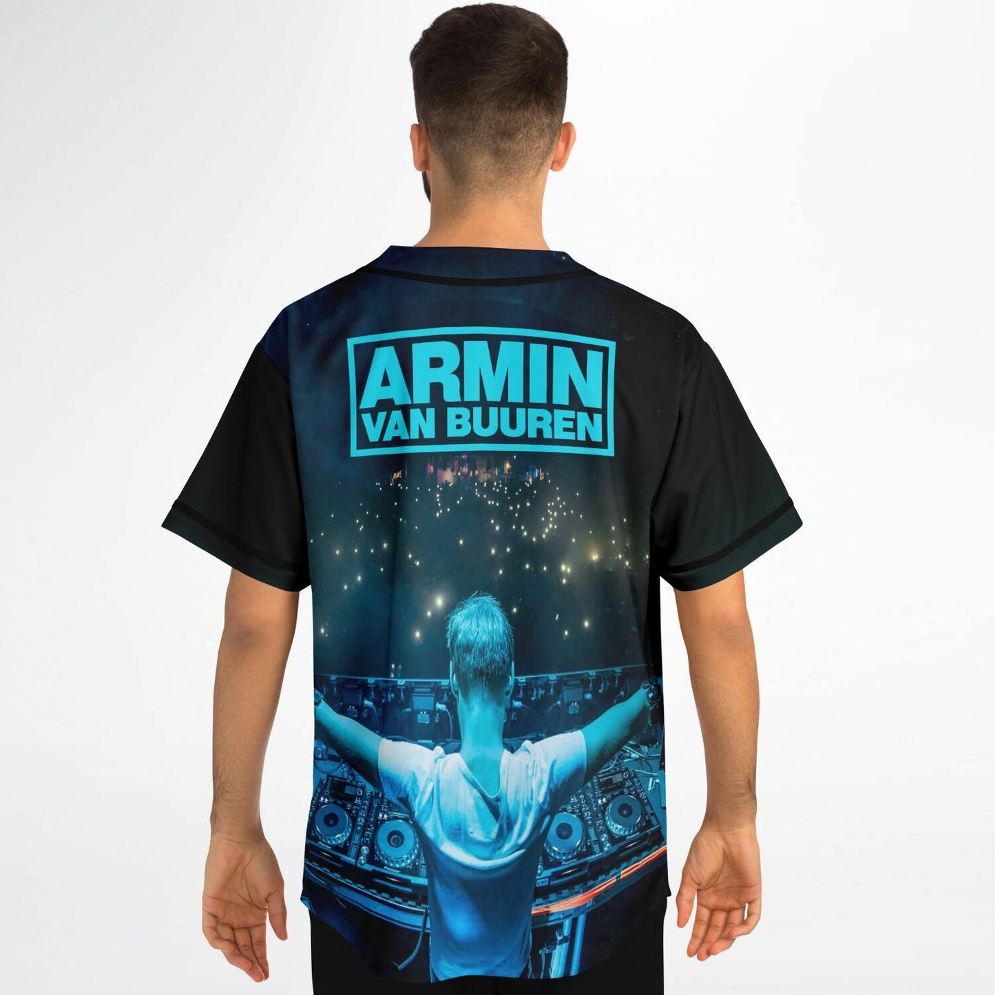 Armin van Buuren Cool Blue Photo Dj Rave Baseball Jersey