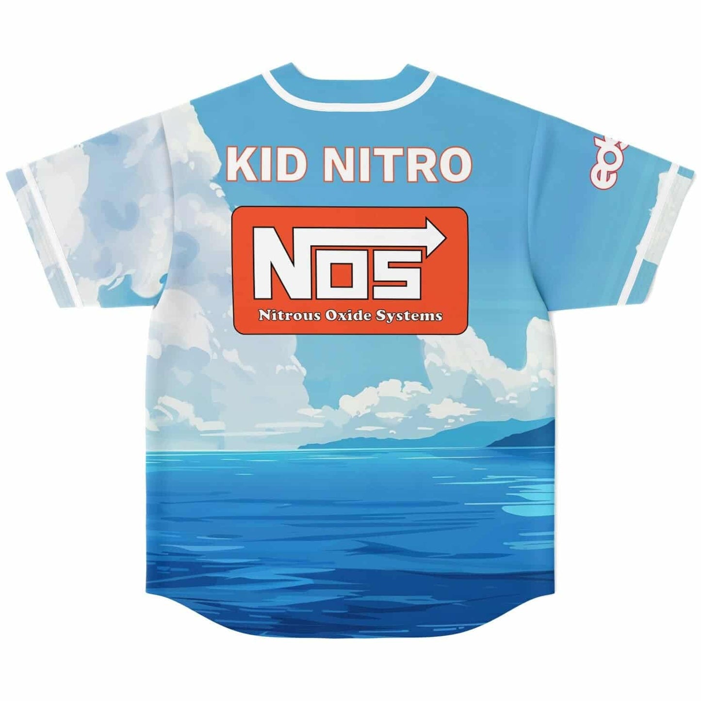Sky Blue Cartoon Seascape Rave Baseball Jersey