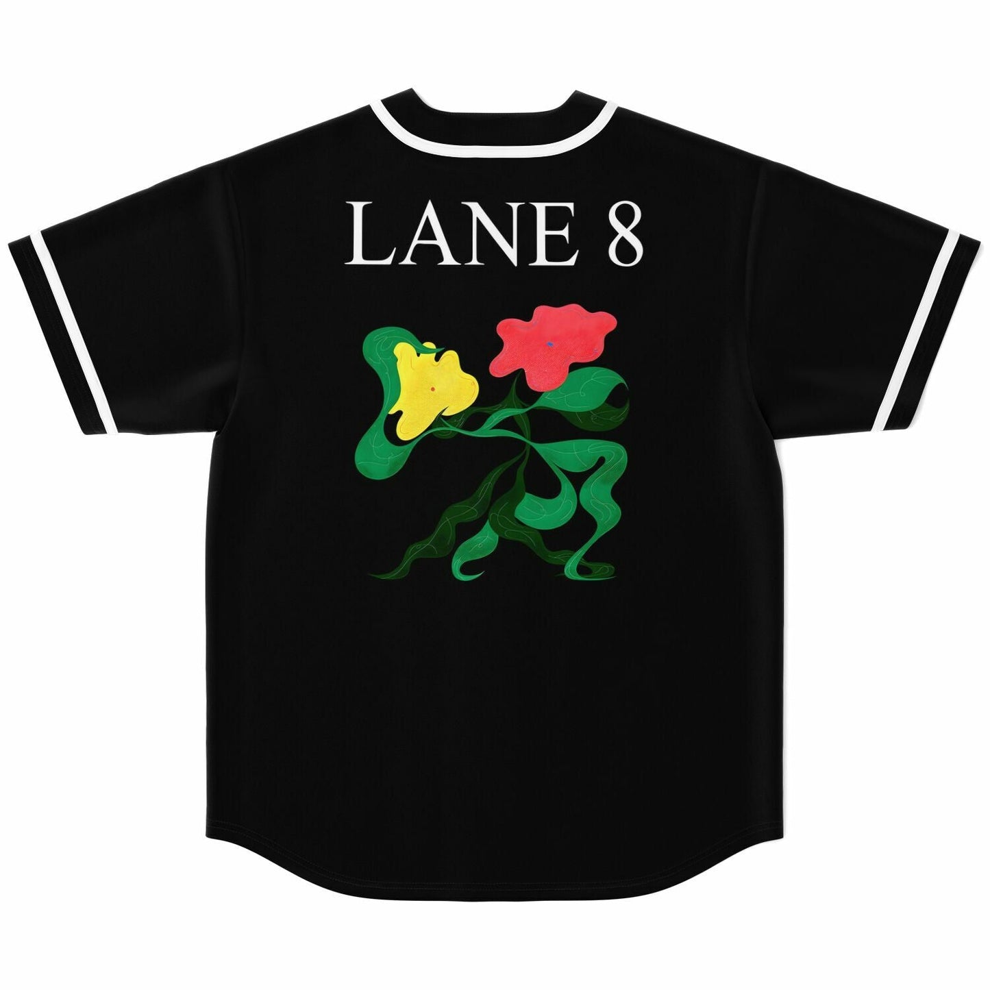 Lane 8 Black Minimal Signature Rave Baseball Jersey