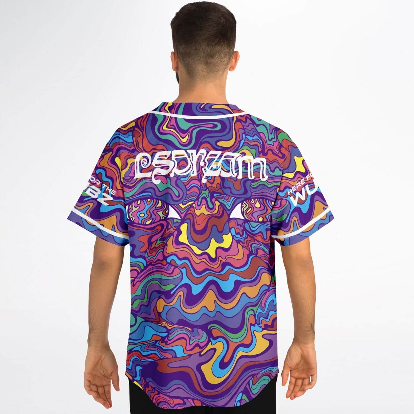 LSDREAM Vivid Psychedelic Liquid Marbled Rave Baseball Jersey
