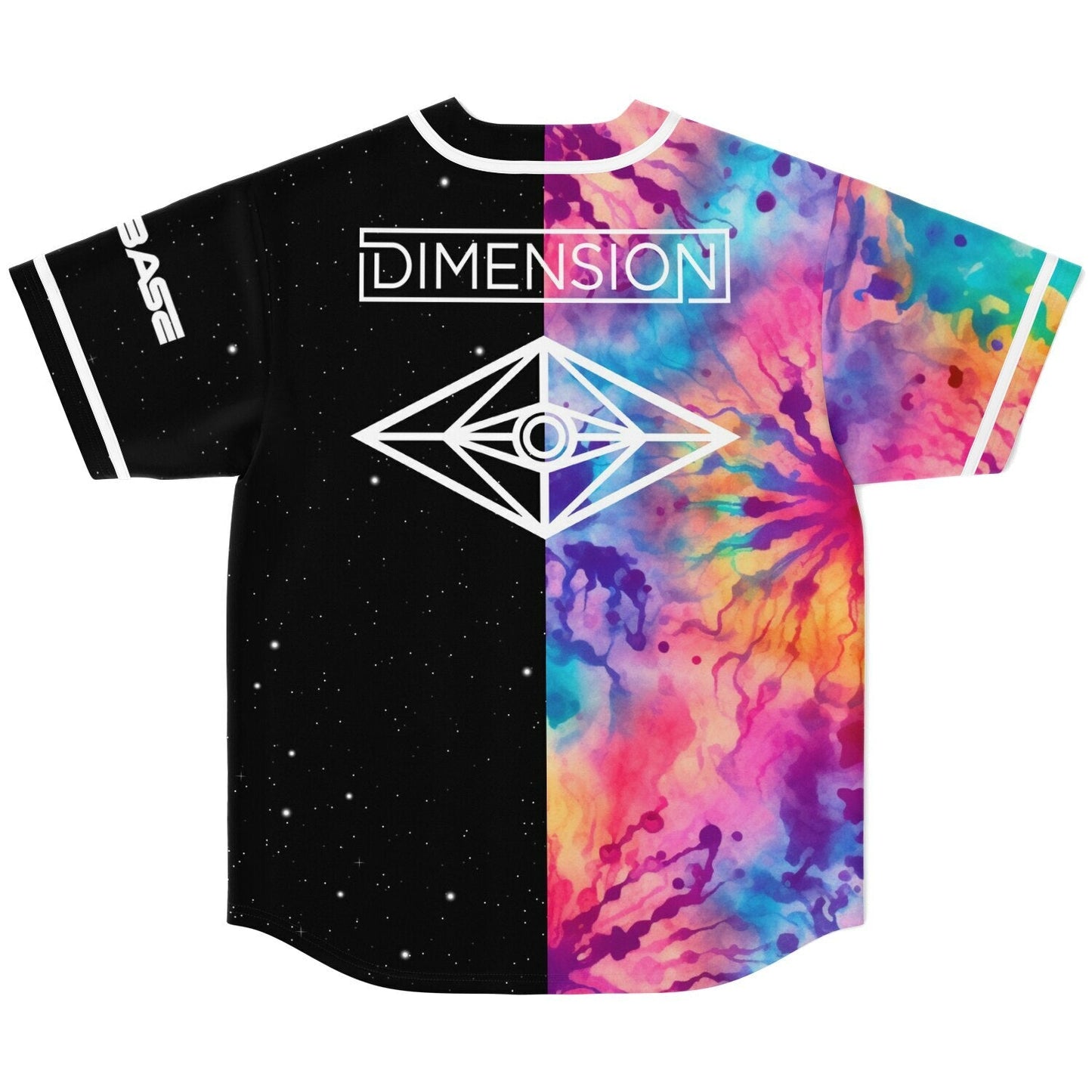 Dimension Split Half Rainbow Rave Baseball Jersey